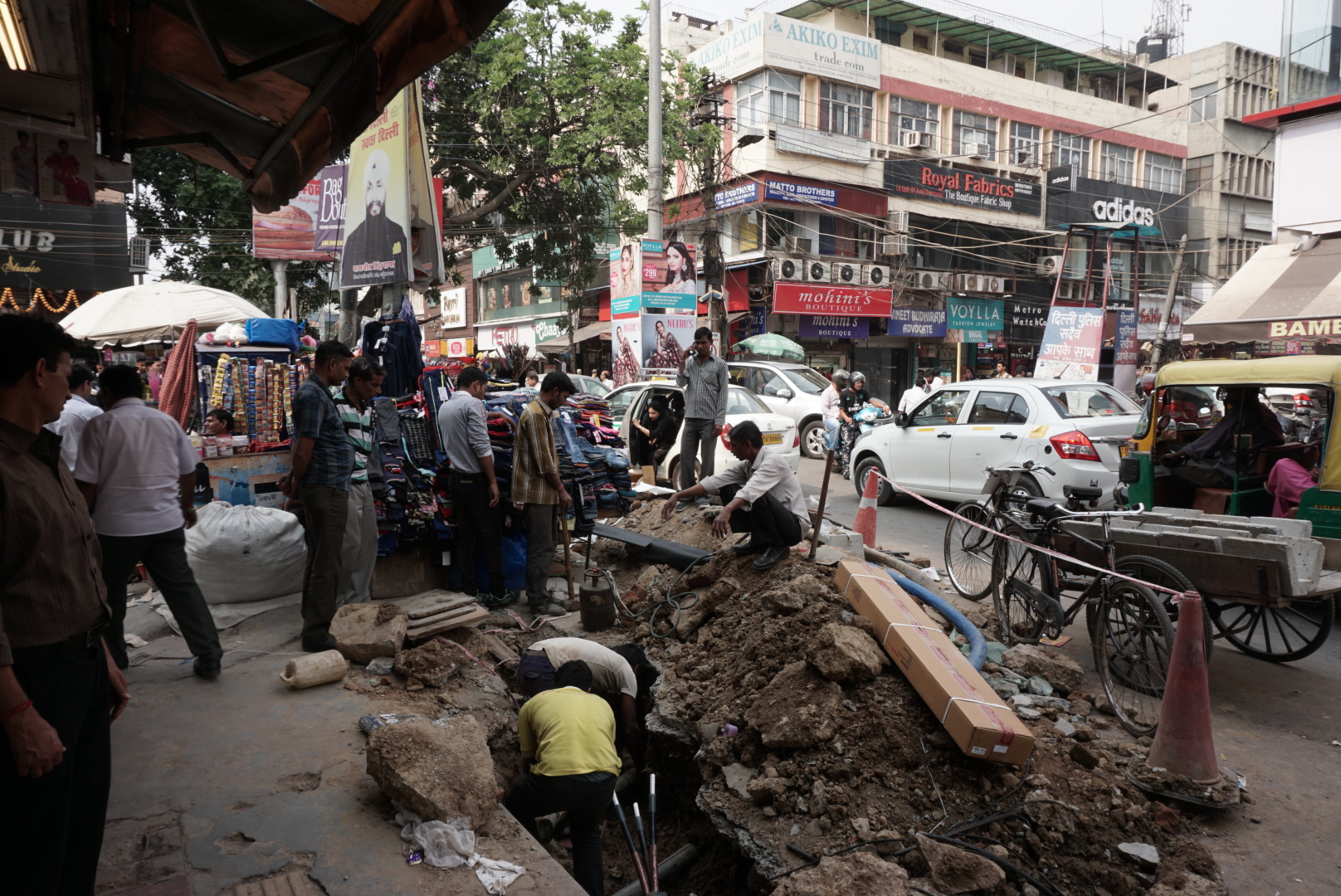 Baustelle in Delhi