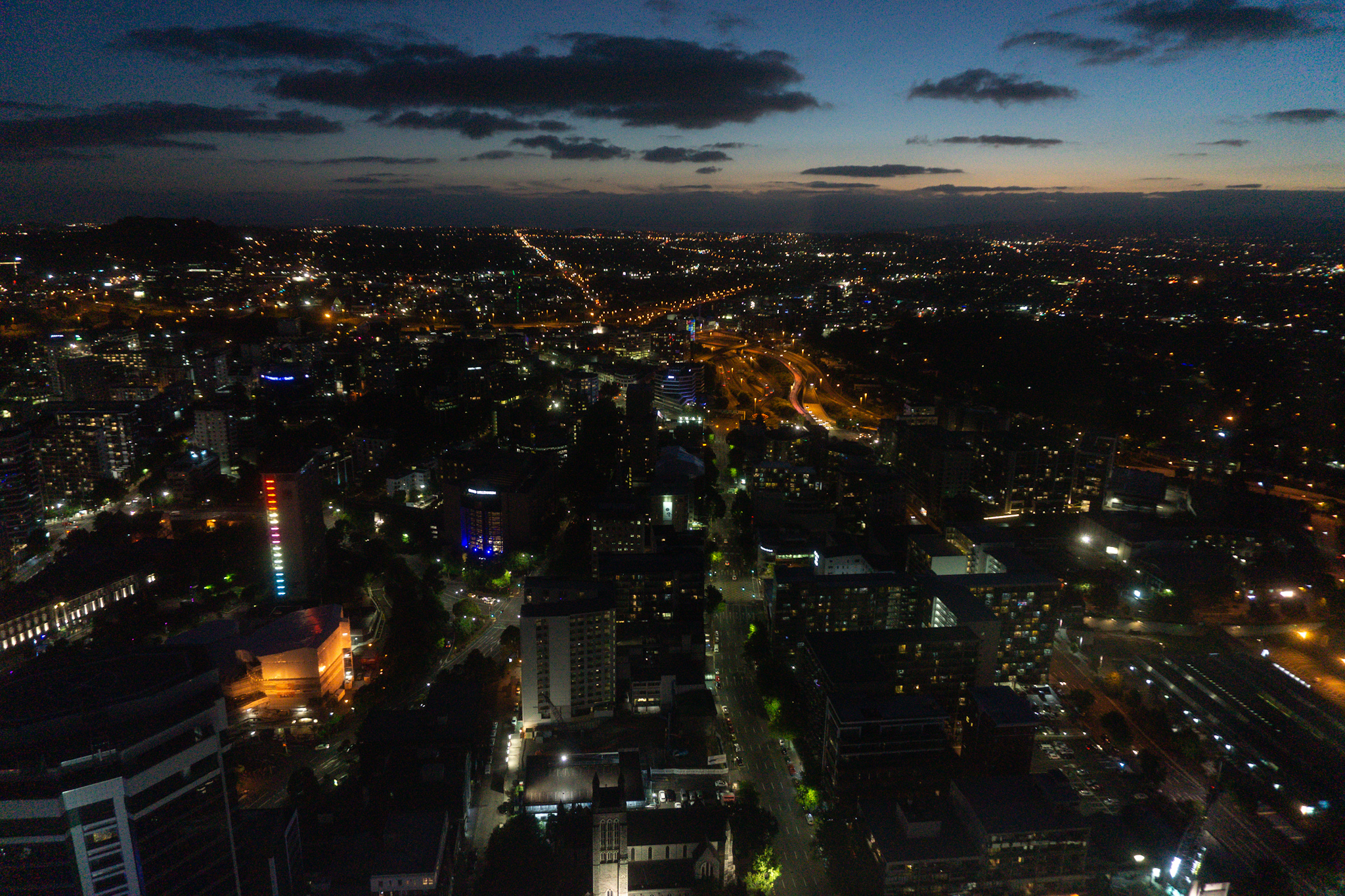 Aussicht vom Skytower in Auckland