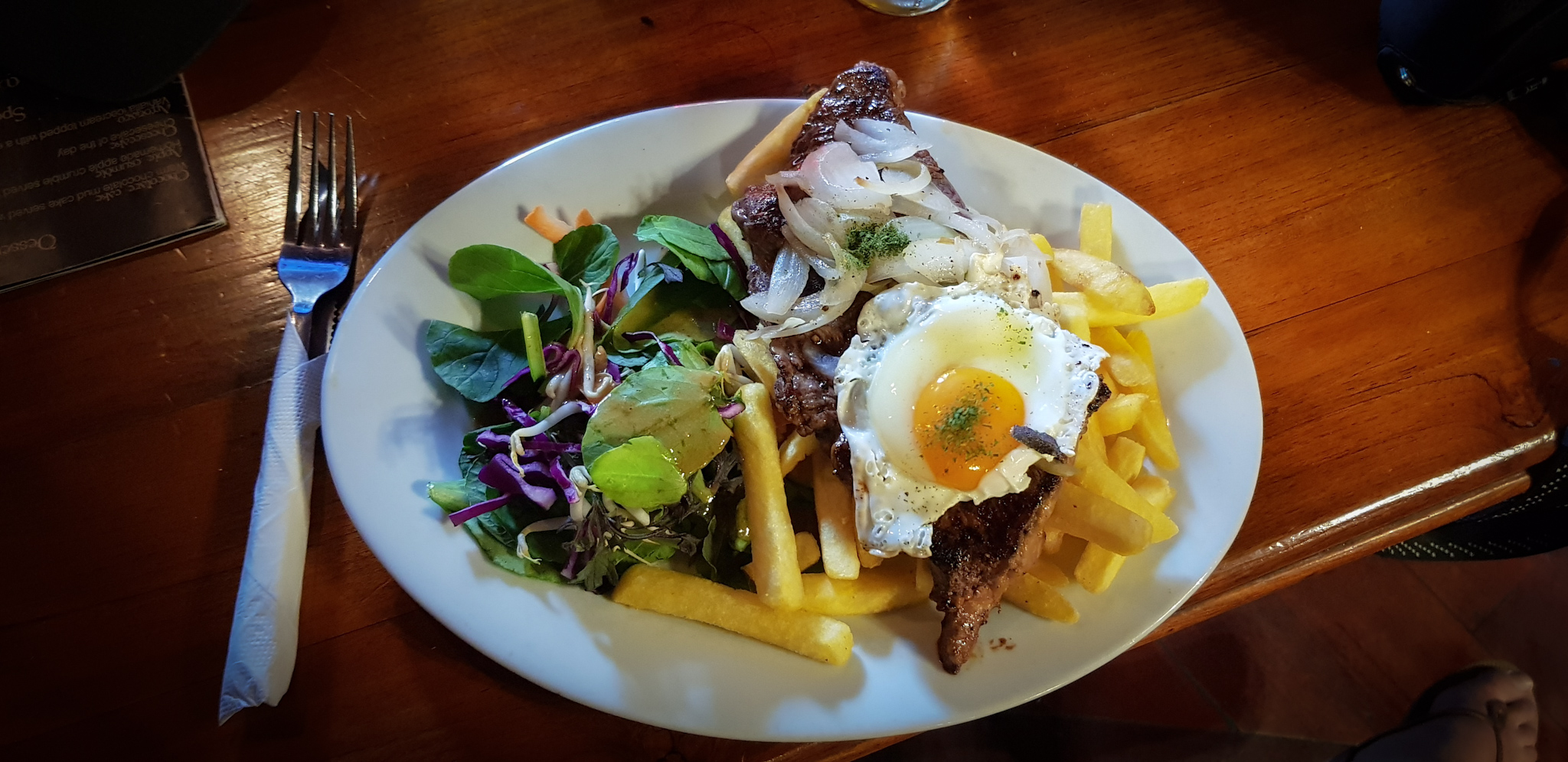 Steak im J J Murphy & Co. in Wellington