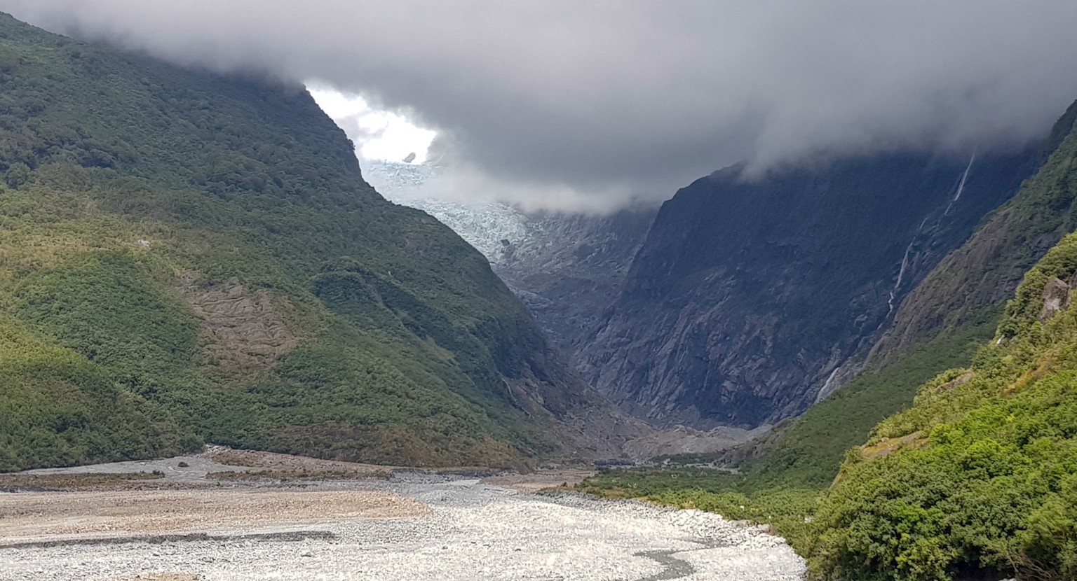 Franz Josef Gletscher - Gletscherkiesbett