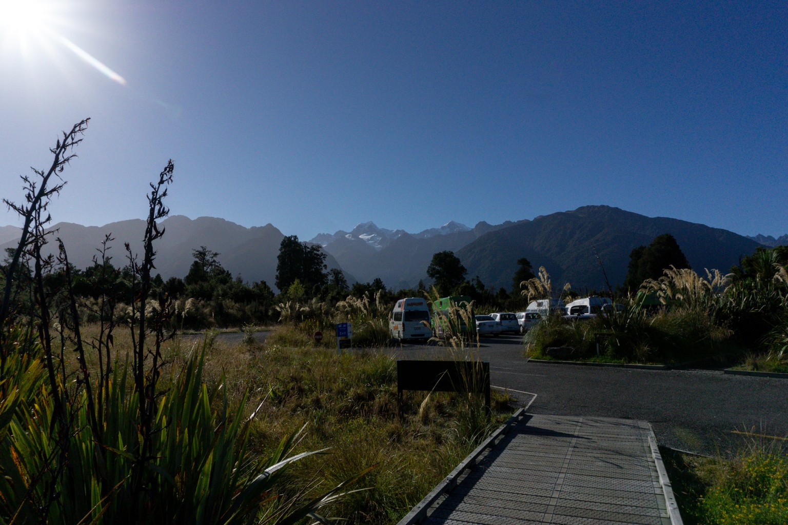 Parkplatz Lake Matheson